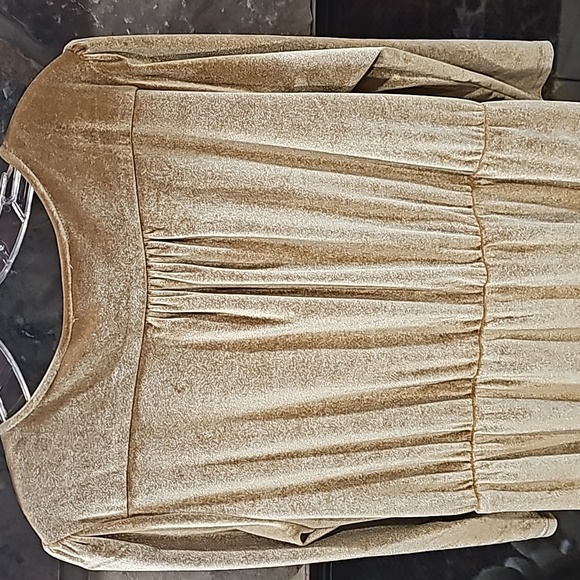 Baltic Born Gold Velvet Maxi Dress  XXL - Picture 4 of 7